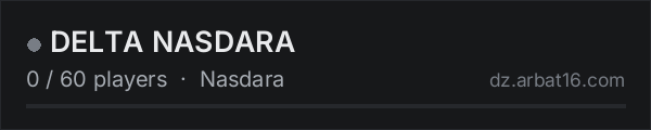 DELTA NASDARA on the AR16 DayZ server list