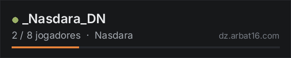 _Nasdara_DN na lista de servidores de DayZ da AR16