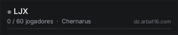 LJX na lista de servidores de DayZ da AR16