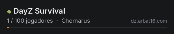 DayZ Survival na lista de servidores de DayZ da AR16