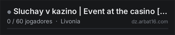 Sluchay v kazino | Event at the casino [RU] na lista de servidores de DayZ da AR16