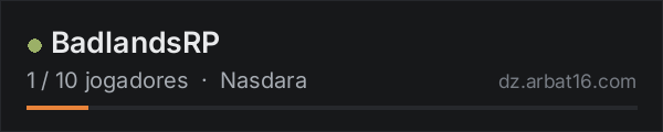 BadlandsRP na lista de servidores de DayZ da AR16