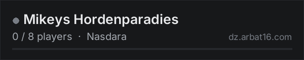 Mikeys Hordenparadies on the AR16 DayZ server list