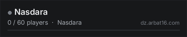 Nasdara on the AR16 DayZ server list