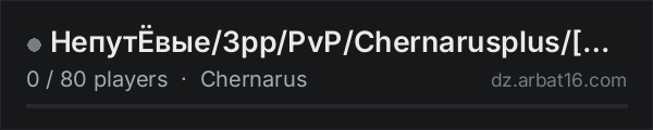 НепутЁвые/3pp/PvP/Chernarusplus/[RU] on the AR16 DayZ server list