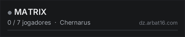 MATRIX na lista de servidores de DayZ da AR16