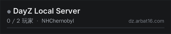 AR16 DayZ 服务器列表中的 DayZ Local Server