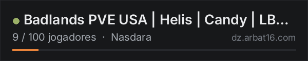 Badlands PVE USA | Helis | Candy | LBMaster na lista de servidores de DayZ da AR16