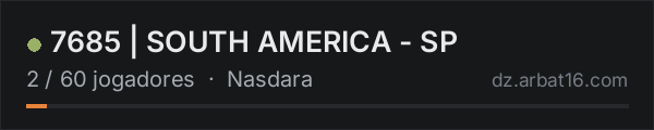 7685 | SOUTH AMERICA - SP na lista de servidores de DayZ da AR16