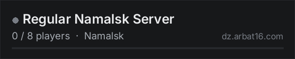 Regular Namalsk Server on the AR16 DayZ server list