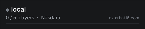 local on the AR16 DayZ server list
