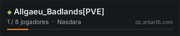 Allgaeu_Badlands[PVE] na lista de servidores de DayZ da AR16