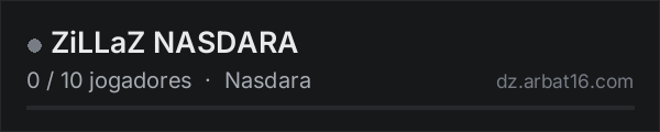 ZiLLaZ NASDARA na lista de servidores de DayZ da AR16