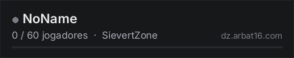 NoName na lista de servidores de DayZ da AR16