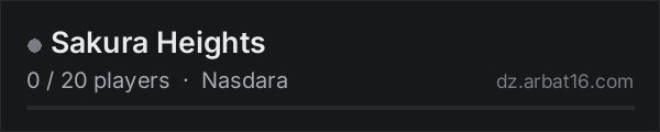 Sakura Heights on the AR16 DayZ server list