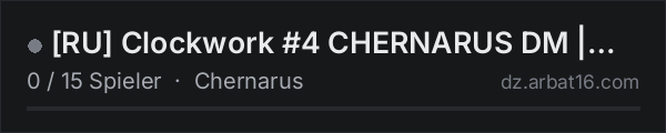 RU Clockwork #4 CHERNARUS DM | DEATHMATCH | discord.gg/3BaSwW in der DayZ-Serverliste von AR16