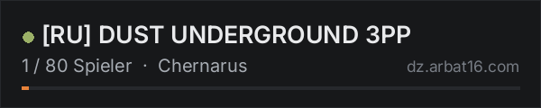 [RU] DUST UNDERGROUND in der DayZ-Serverliste von AR16