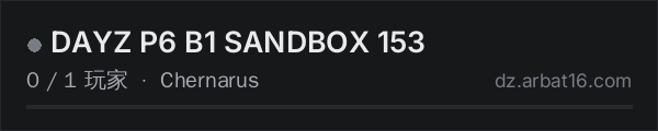 AR16 DayZ 服务器列表中的 DAYZ P6 B1 SANDBOX 153