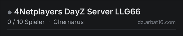 4Netplayers DayZ Server LLG66 in der DayZ-Serverliste von AR16
