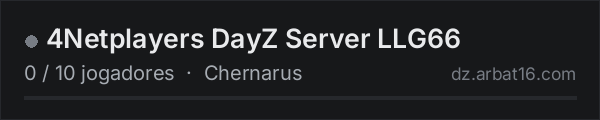 4Netplayers DayZ Server LLG66 na lista de servidores de DayZ da AR16