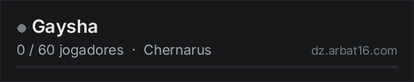Gaysha na lista de servidores de DayZ da AR16