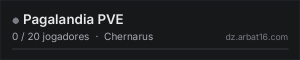 Pagalandia PVE na lista de servidores de DayZ da AR16
