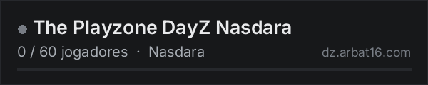 The Playzone DayZ Nasdara na lista de servidores de DayZ da AR16