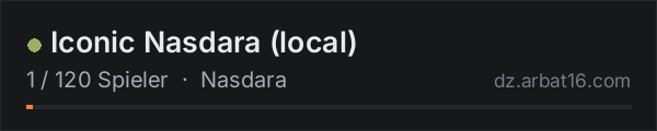 Iconic Nasdara (local) in der DayZ-Serverliste von AR16