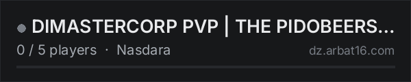DIMASTERCORP PVP | THE PIDOBEERS SHIT | MD on the AR16 DayZ server list
