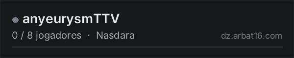 anyeurysmTTV na lista de servidores de DayZ da AR16