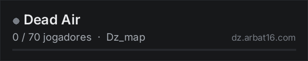 Dead Air na lista de servidores de DayZ da AR16