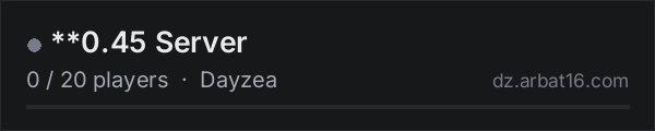 **0.45 Server on the AR16 DayZ server list