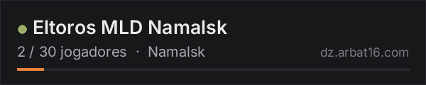 Eltoros MLD Namalsk na lista de servidores de DayZ da AR16
