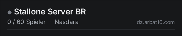 Stallone Server BR in der DayZ-Serverliste von AR16