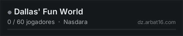Dallas' Fun World na lista de servidores de DayZ da AR16