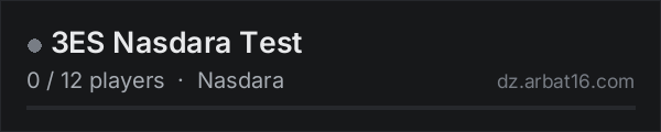 3ES Nasdara Test on the AR16 DayZ server list