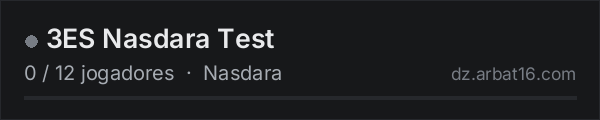 3ES Nasdara Test na lista de servidores de DayZ da AR16