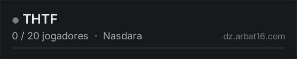 THTF na lista de servidores de DayZ da AR16