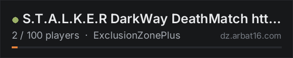 S.T.A.L.K.E.R DarkWay DeathMatch https://discord.gg/MdqRc9p on the AR16 DayZ server list