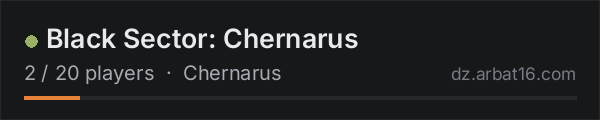 Black Sector: Chernarus on the AR16 DayZ server list