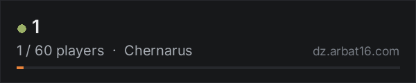1 on the AR16 DayZ server list