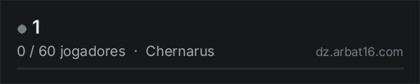 1 na lista de servidores de DayZ da AR16