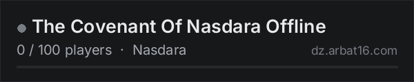 The Covenant Of Nasdara Offline on the AR16 DayZ server list