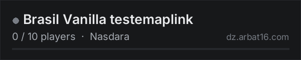 Brasil Vanilla testemaplink on the AR16 DayZ server list
