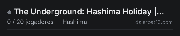 The Underground: Hashima Holiday | MapLink | Quests | AirDrops na lista de servidores de DayZ da AR16
