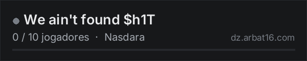 We ain't found $h1T na lista de servidores de DayZ da AR16