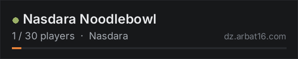 Nasdara Noodlebowl on the AR16 DayZ server list
