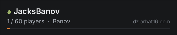 JacksBanov on the AR16 DayZ server list