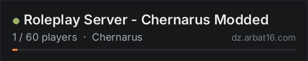 Roleplay Server - Chernarus Modded on the AR16 DayZ server list