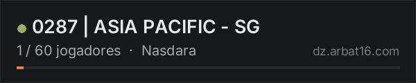 0287 | ASIA PACIFIC - SG na lista de servidores de DayZ da AR16